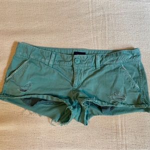 american eagle aqua shorts